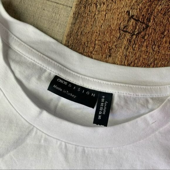 ASOS maternity embroidered forever t-shirt in white - 6 - Picture 5 of 8